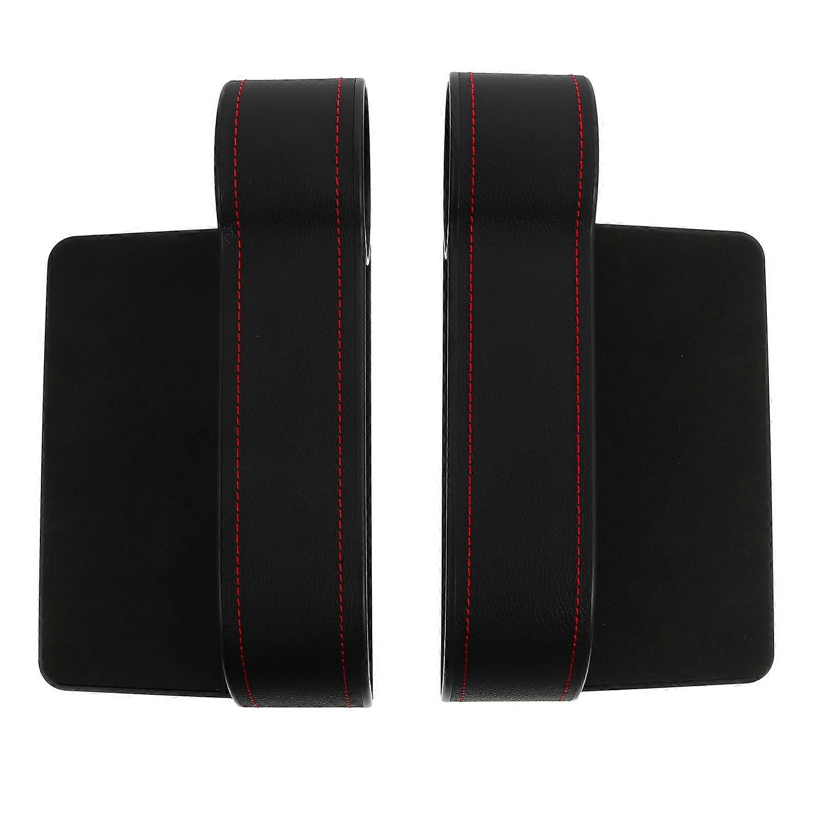 Car Seat Gap Filler Leak Storage Boxes Durable PU Material with Sparkly Rhinestone Design, Prevents Item Drops, Convenient Car Seat Organizer