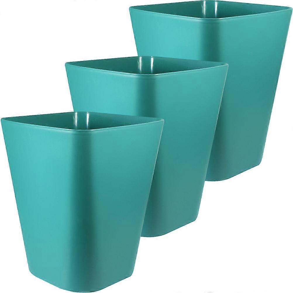 Garbage Bin Large Capacity Trash Can Sturdy Structure for Home Users Office Workers 23.00X20.00X20.00CM Modern Style 3Pcs