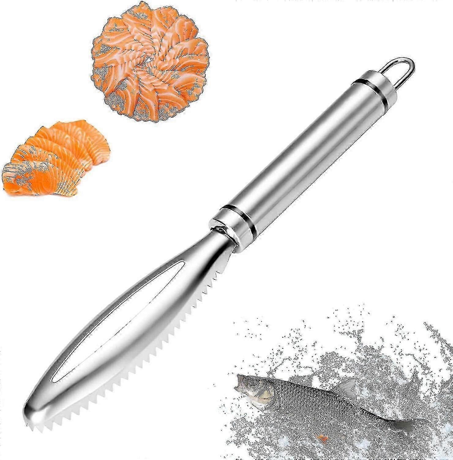 Stainless Steel Fish Scale Scraper With Serrated Quick Descaling Fish Scale