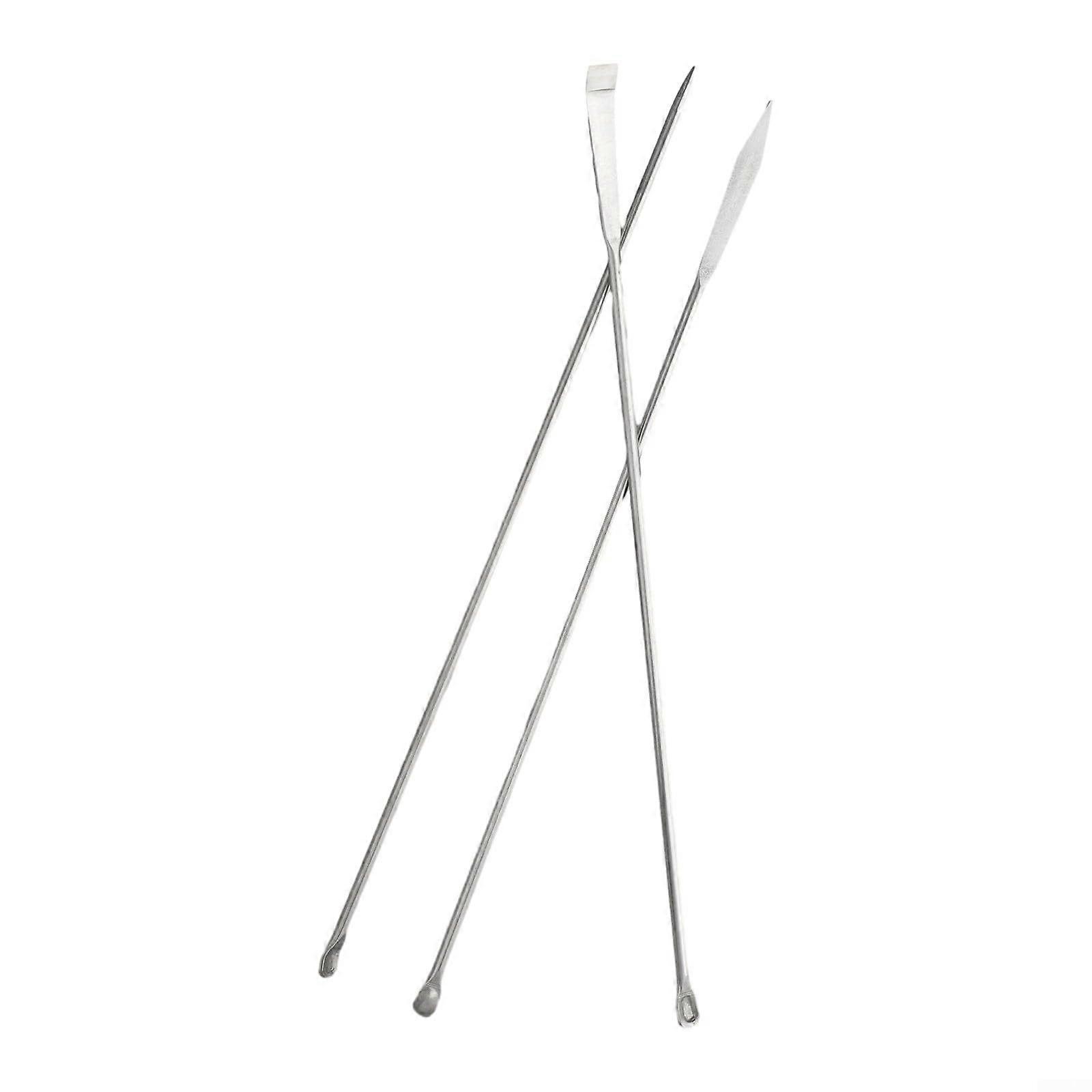 Efficient 3piece stainless steel spoon set for laboratory use with powders Ref: 5048