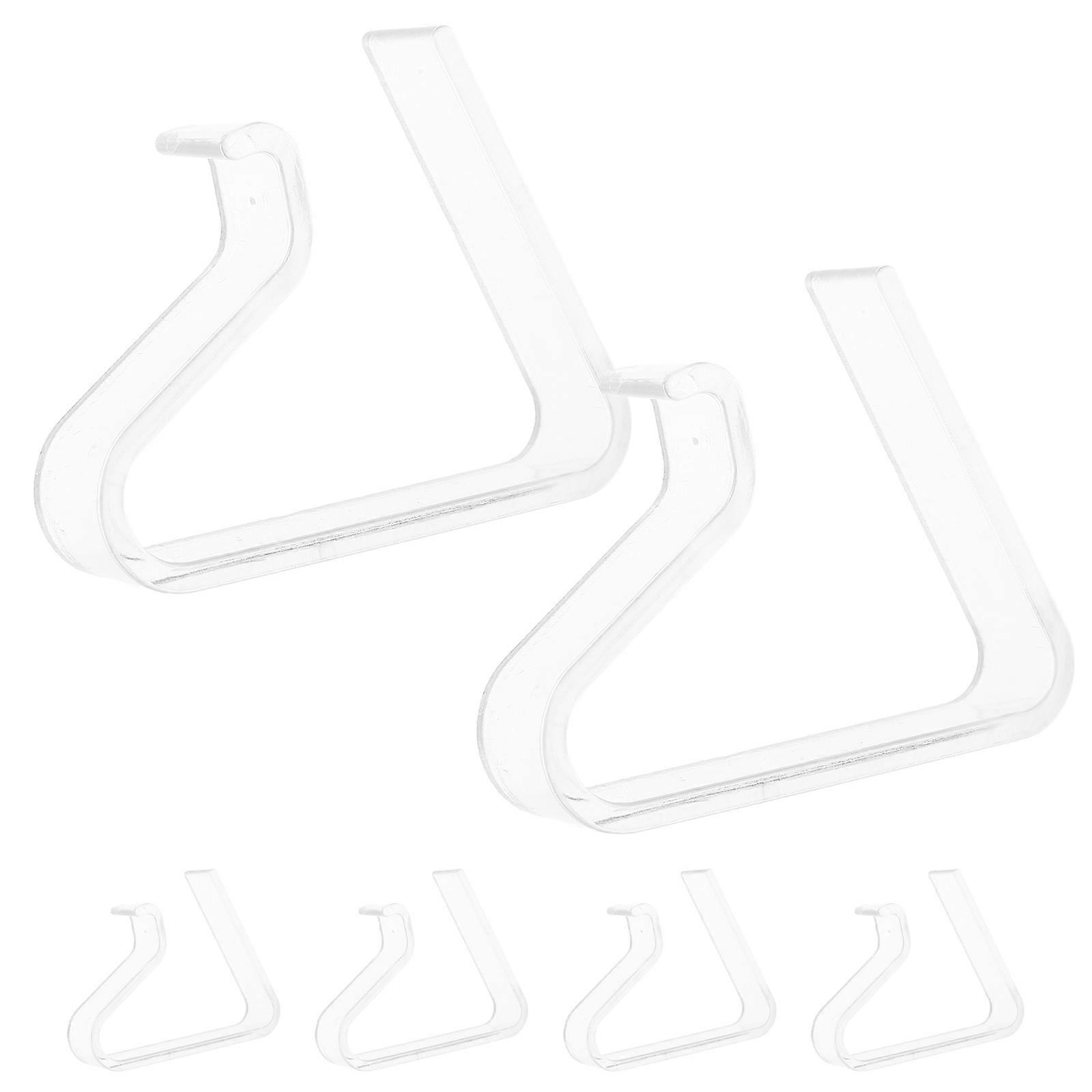 6pcs Transparent Tablecloth Clips for Outdoor Use – Large Slip Resistant Holders with Easy Press Mechanism for Securing Tablecloths on Picnic, Dining