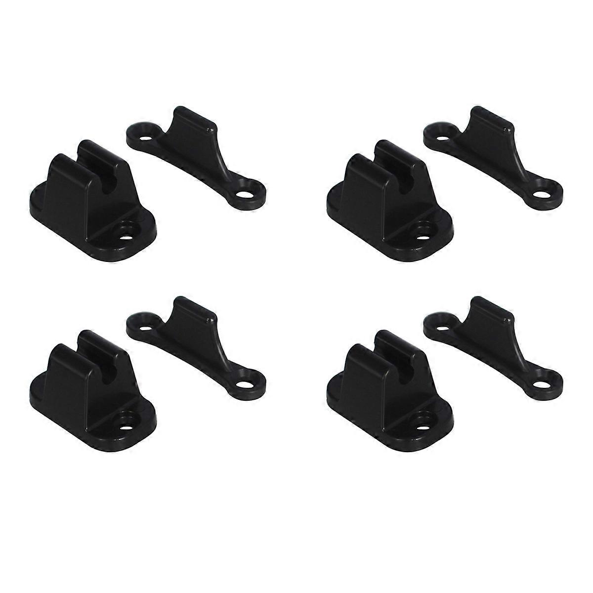 Door Retainer Kit T Shape Door Stop Retaining Catch Latch Black
