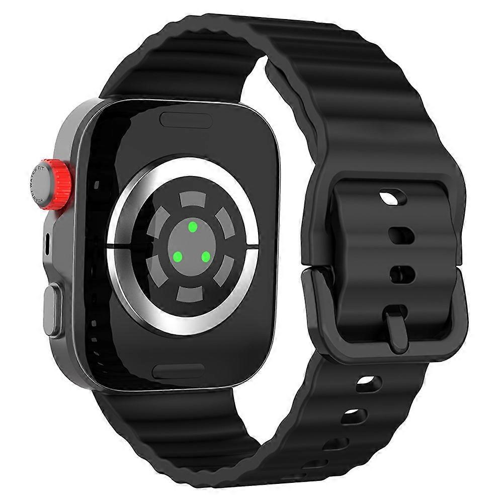 Replacement Silicone Strap Compatible For Huawei Watch Fit 3 / 4 / 4 Pro Wave Pattern Smart Watch Wrist Band