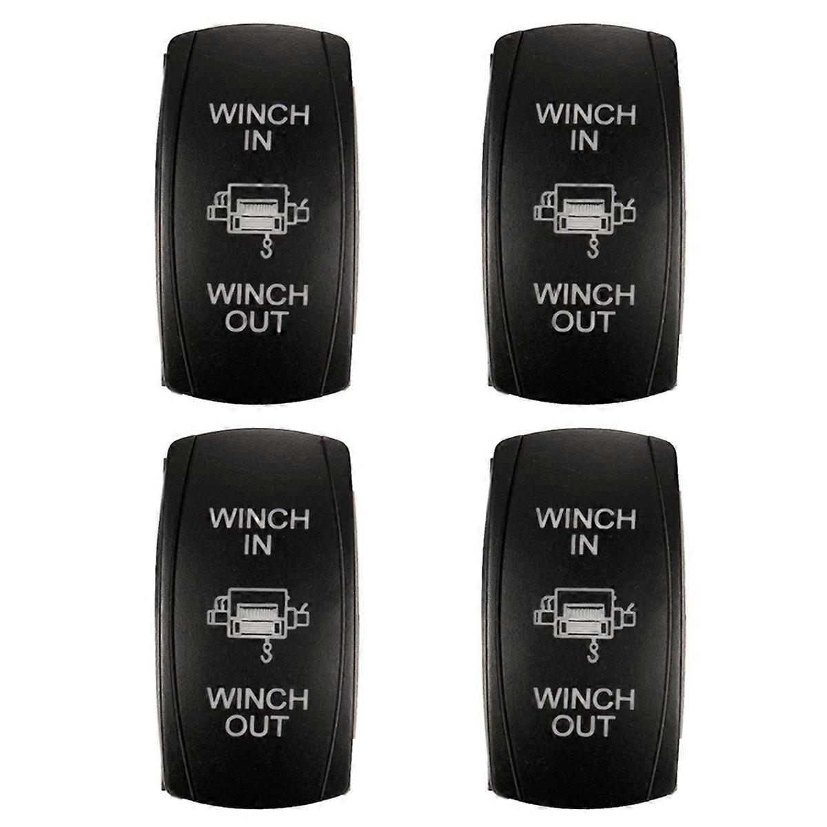 7Pin Laser Momentary Rocker Switch Winch in Winch Out 12V on-OFF-on LED Light