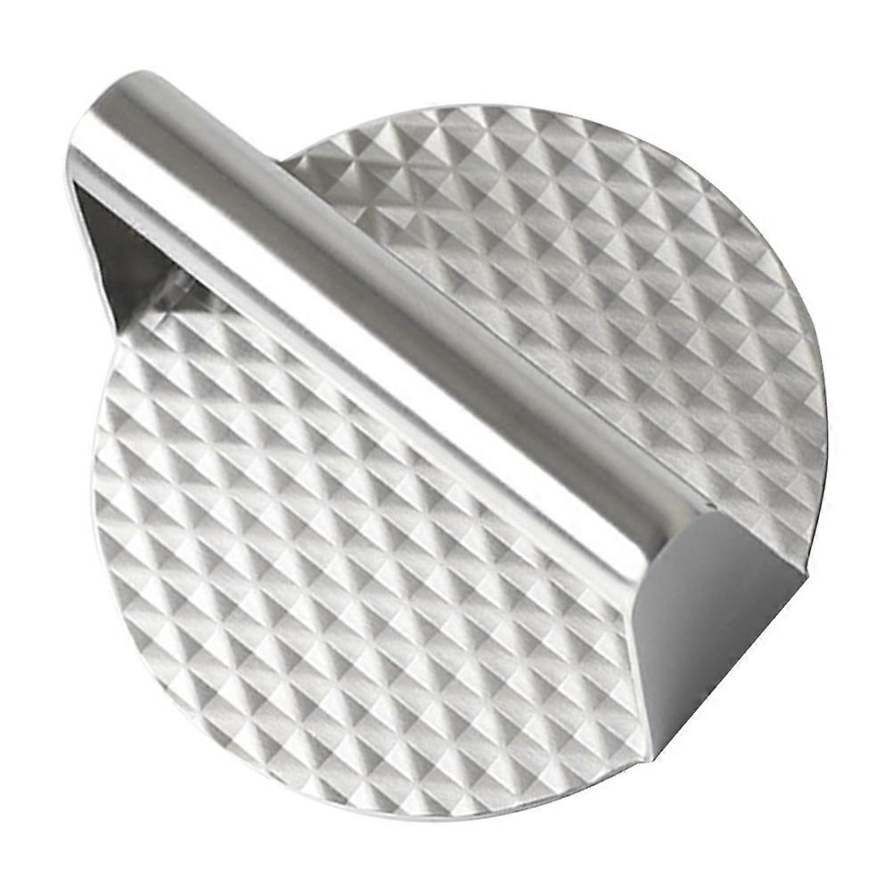 Grill Burger Press Tool Round Burger Maker Non-Stick Surface Ergonomic Handle Silver 1Pack