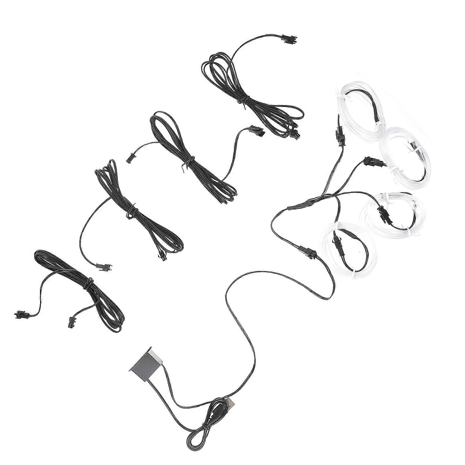 Car Atmosphere Lamp Automobile Decorative Light Purple 400X0.6cm Single Wire Connection 1 Set