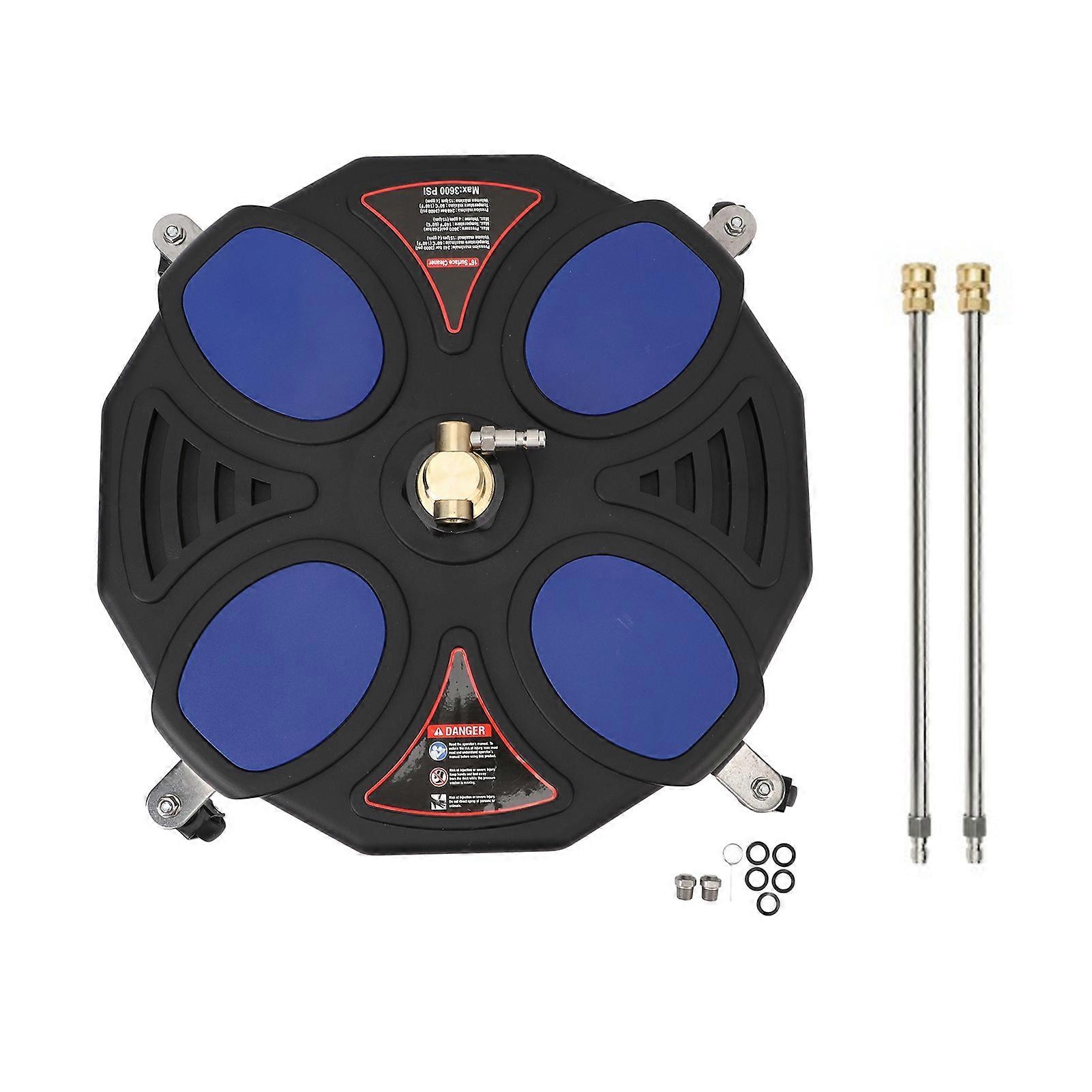 1/4" Quick Connect 16" 3600 PSI Surface Pressure Washer with Wheels for Garden and Road