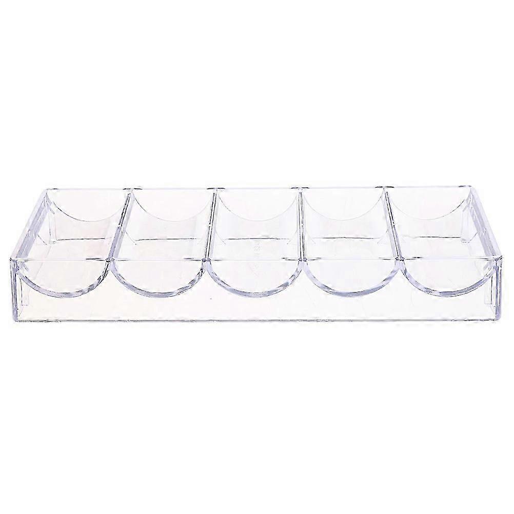 מארגן מכסה פוקר תיבת אחסון שבבי פוקר מחזיק שבבי משחק שקוף מארגן שבבים