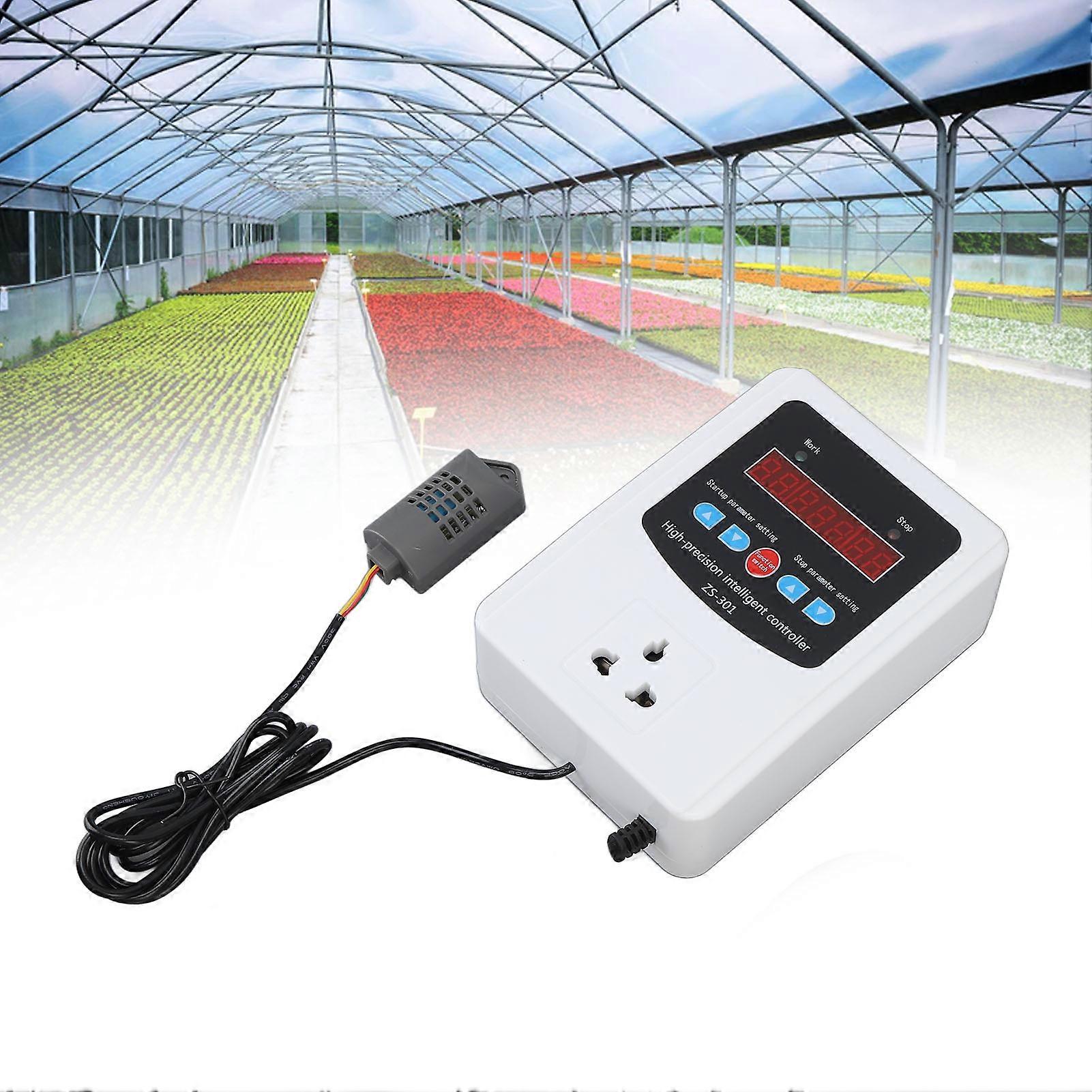 1500W Digital Humidity Controller LCD Display Humidistat Plastic Timing Air Humidity Controller for Home Farm Greenhouse UK Standard 220V