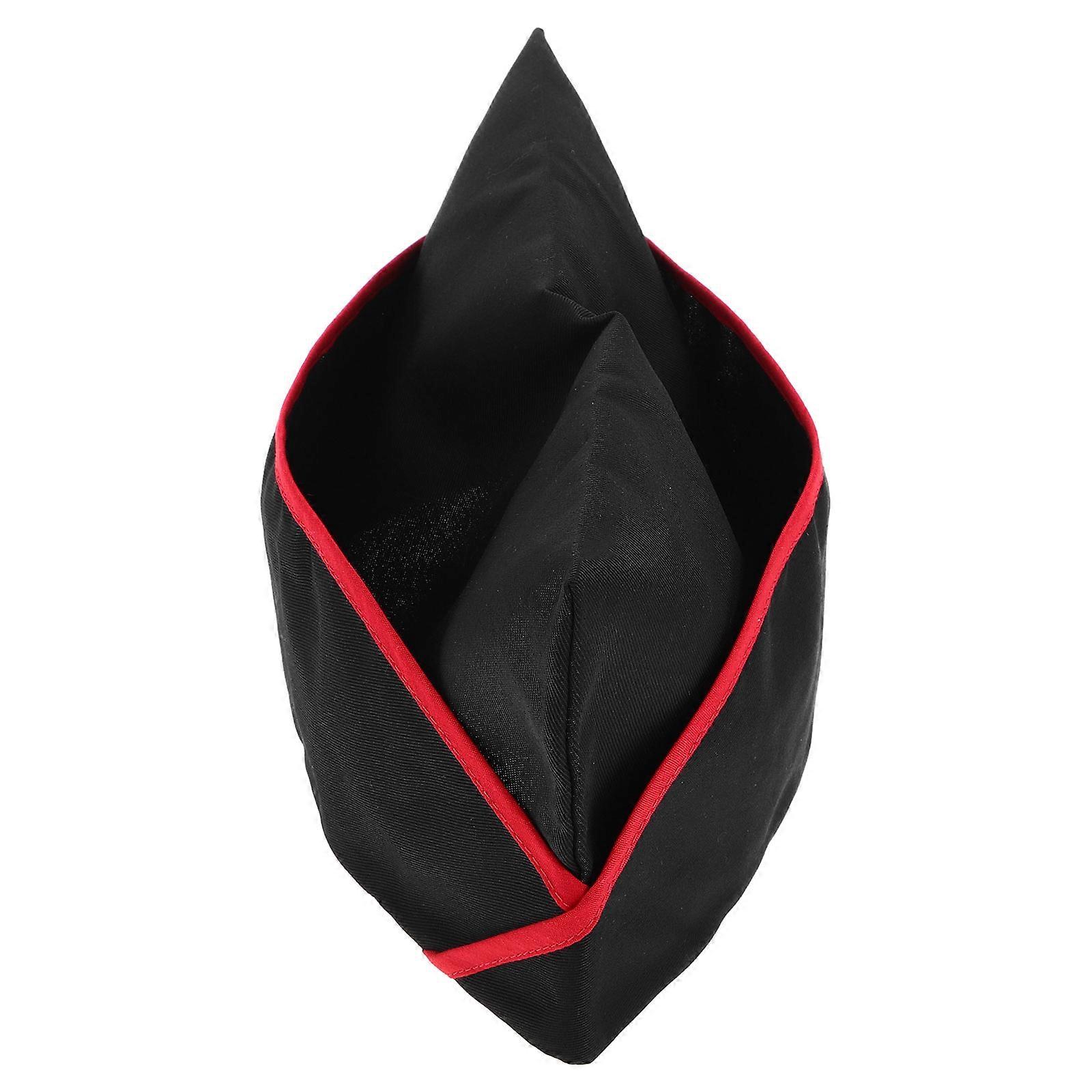 Adult Chef Hat Hotel Work Cap Breathable Comfortable Flat Brim 1Pack