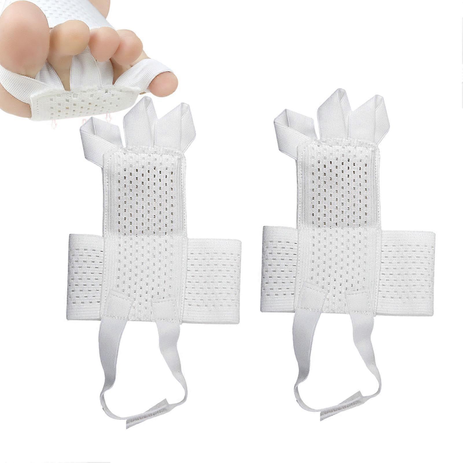 Toe Separator, Toe Separator, Elastic Toe Separator, Breathable Toe Relief Band, Effective Toe Straightener with Heel Strap for Men and Women