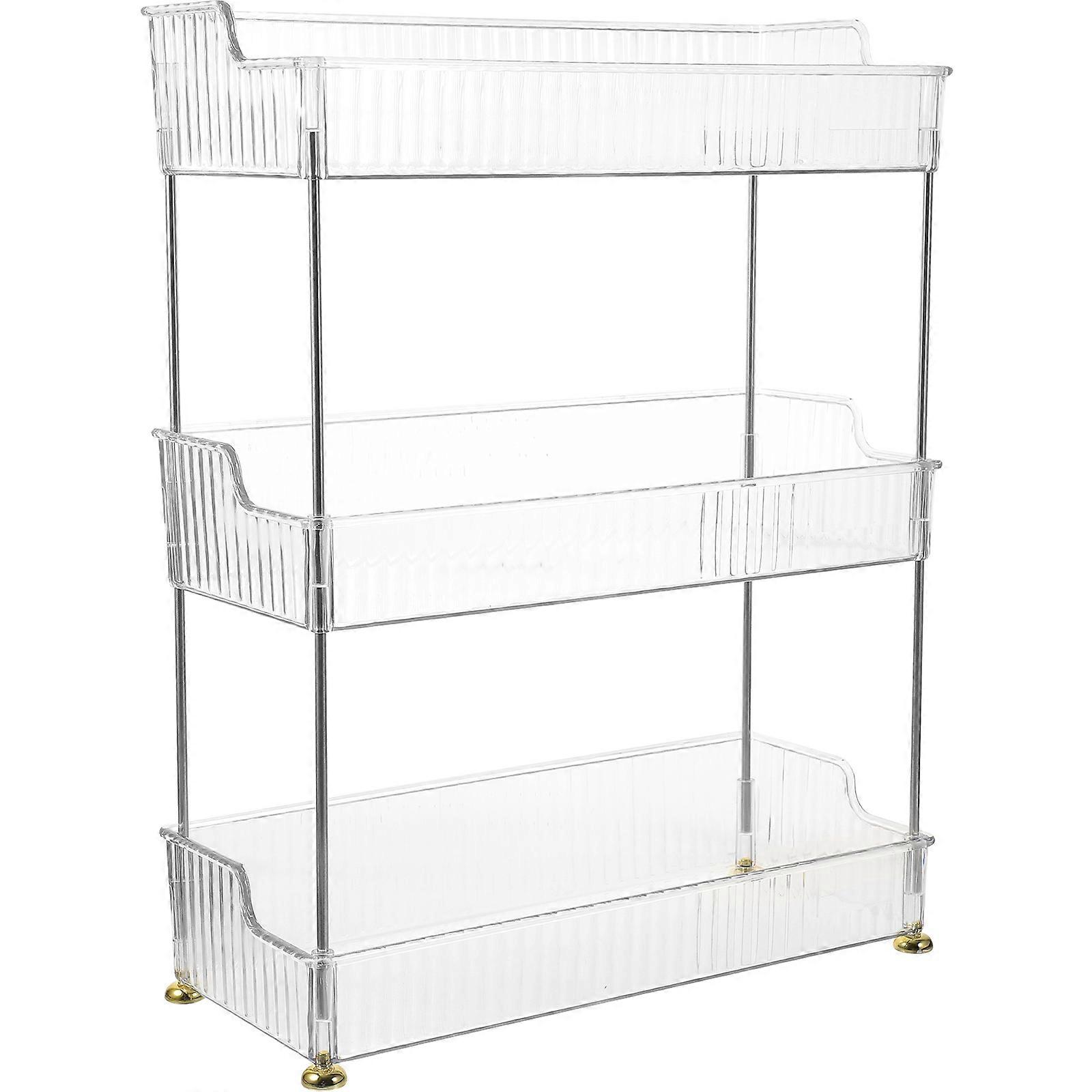 Dressing Table Organizer Toiletry Storage Rack Desktop Organization Families PET 1Set