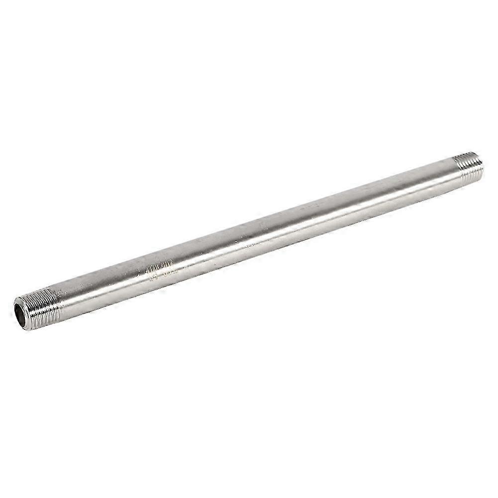 Male x Male Stainless Steel 304 Threaded Pipe Fitting Connector (1/4 Inch)