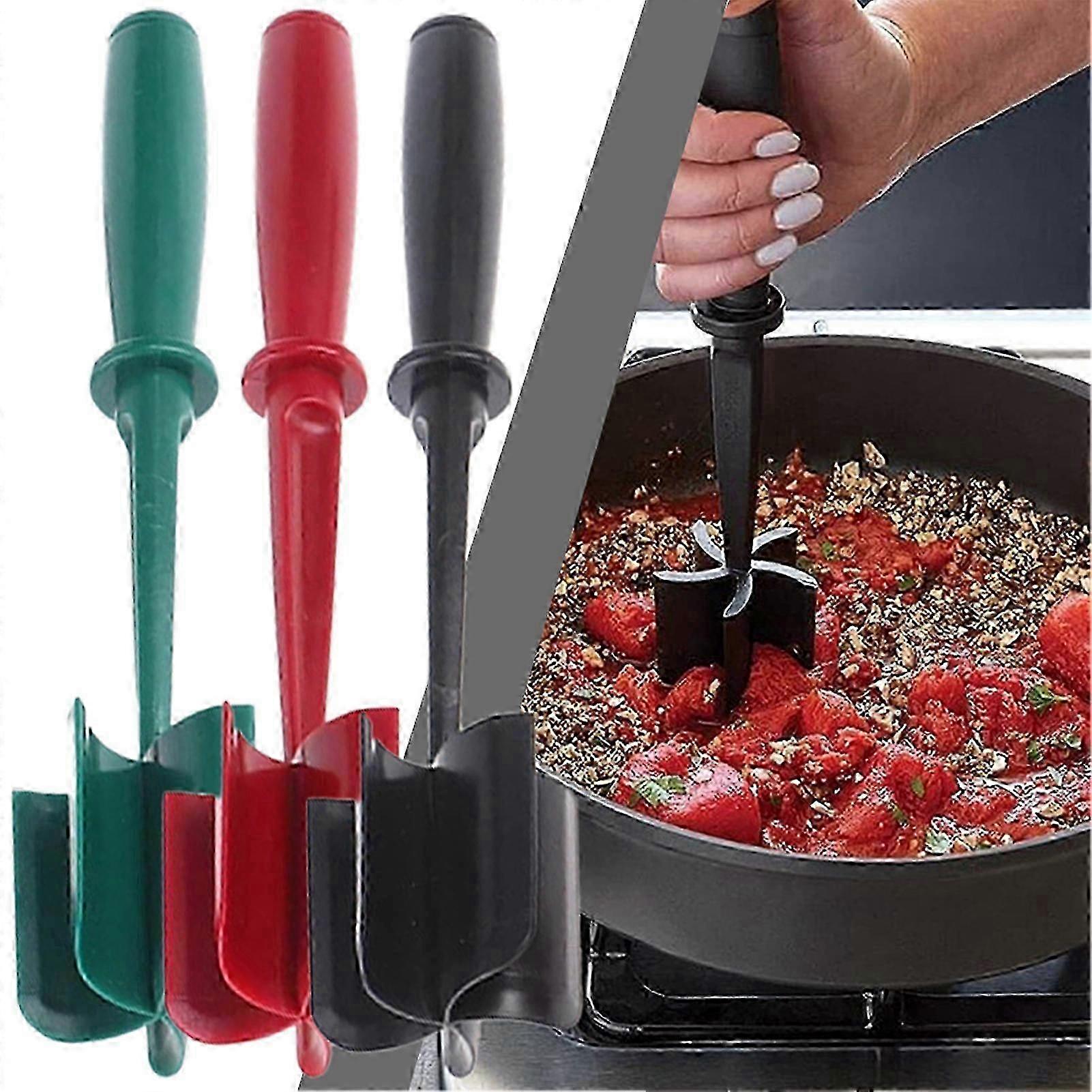 Heat Resistant Meat/Potato Masher Tool for Hamburger Meat, Non BPA, Suitable for Various Uses