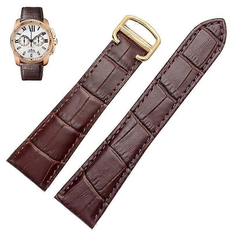 Cartier Tank Calibre Series Leather Mechanical Watch Strap for Women and Men – 20mm, 22mm, 23mm, 24mm, 25mm – Agate