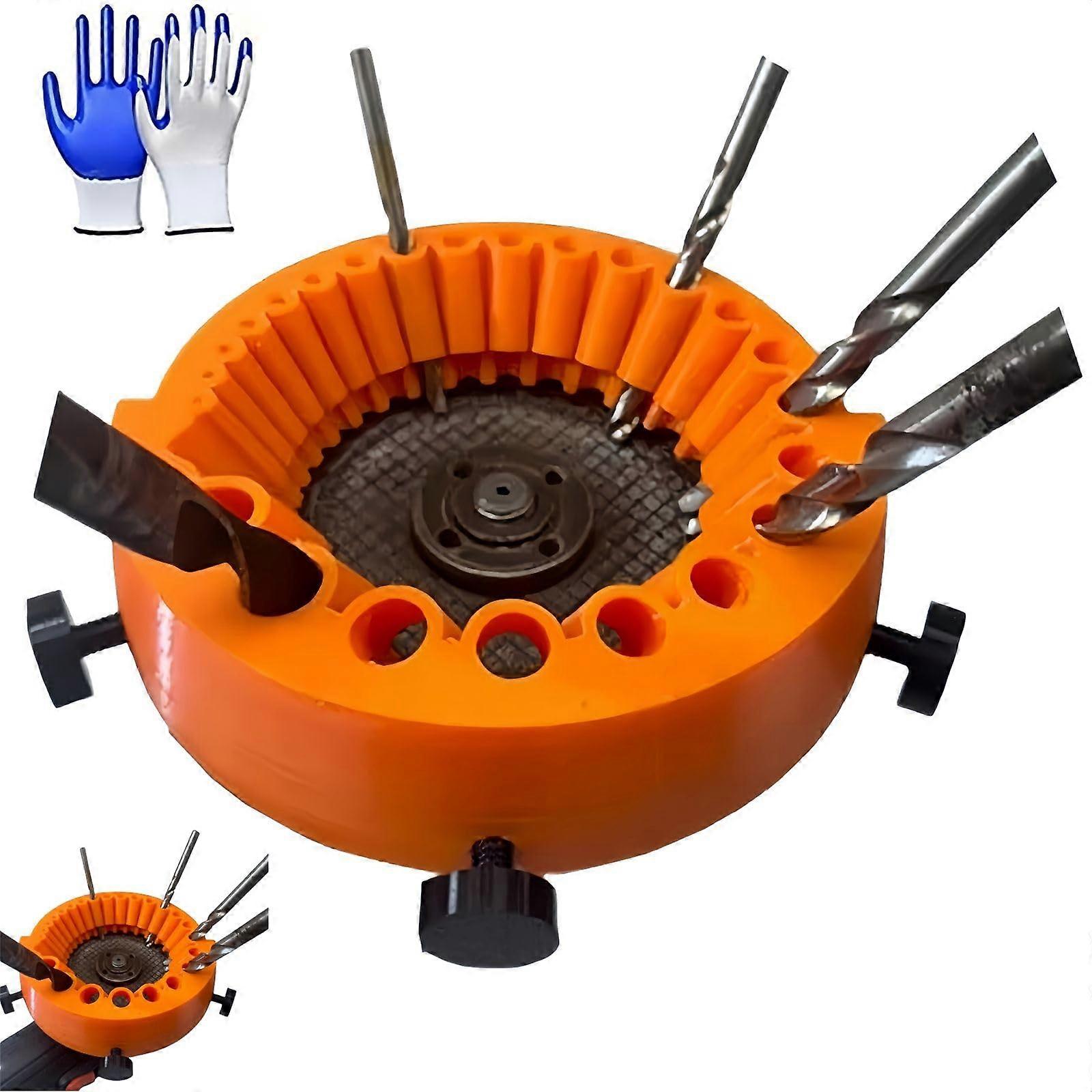Bit Sharpening Jig, Bit Sharpener For All Bits, Handheld Bit Sharpener for All Bits, 2 to 13 mm Bits for Grinding 125 mm
