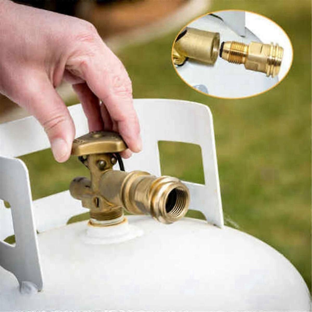Propane Tank Adapter Converts POL LP Tank Service Valve to QCC1 / Type1 Hose or Regulator