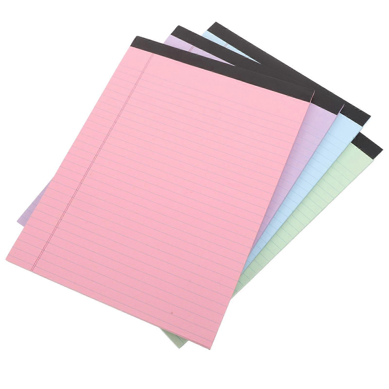 Skrivebøger til voksne Notesblok Lyserød 11,7 x 8,5 tommer college linjeret papir A4 notesbog kontorarbejde 4stk