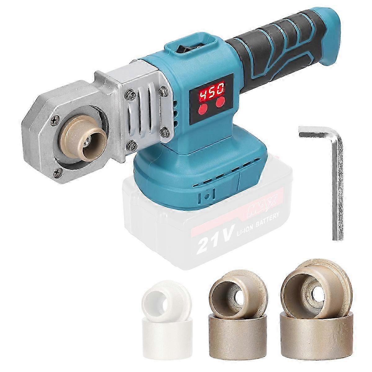 Plastic PPR Pipe Welding Machine Cordless Water Pipes Melting Device with Replacement Heads Fuse Mac