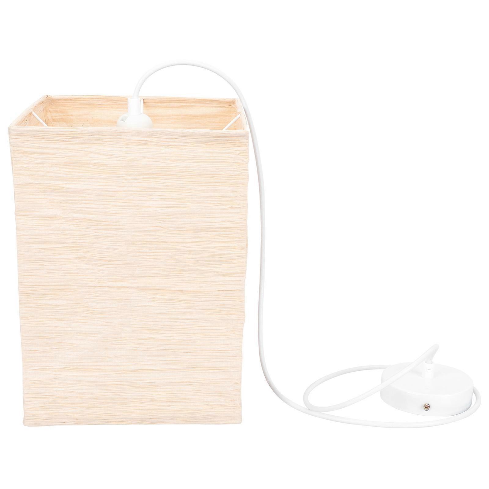 Hanging Paper Lantern Lights Simple Shape Metal and Paper Ceiling Light for Restaurant 31x20cm 1Pcs