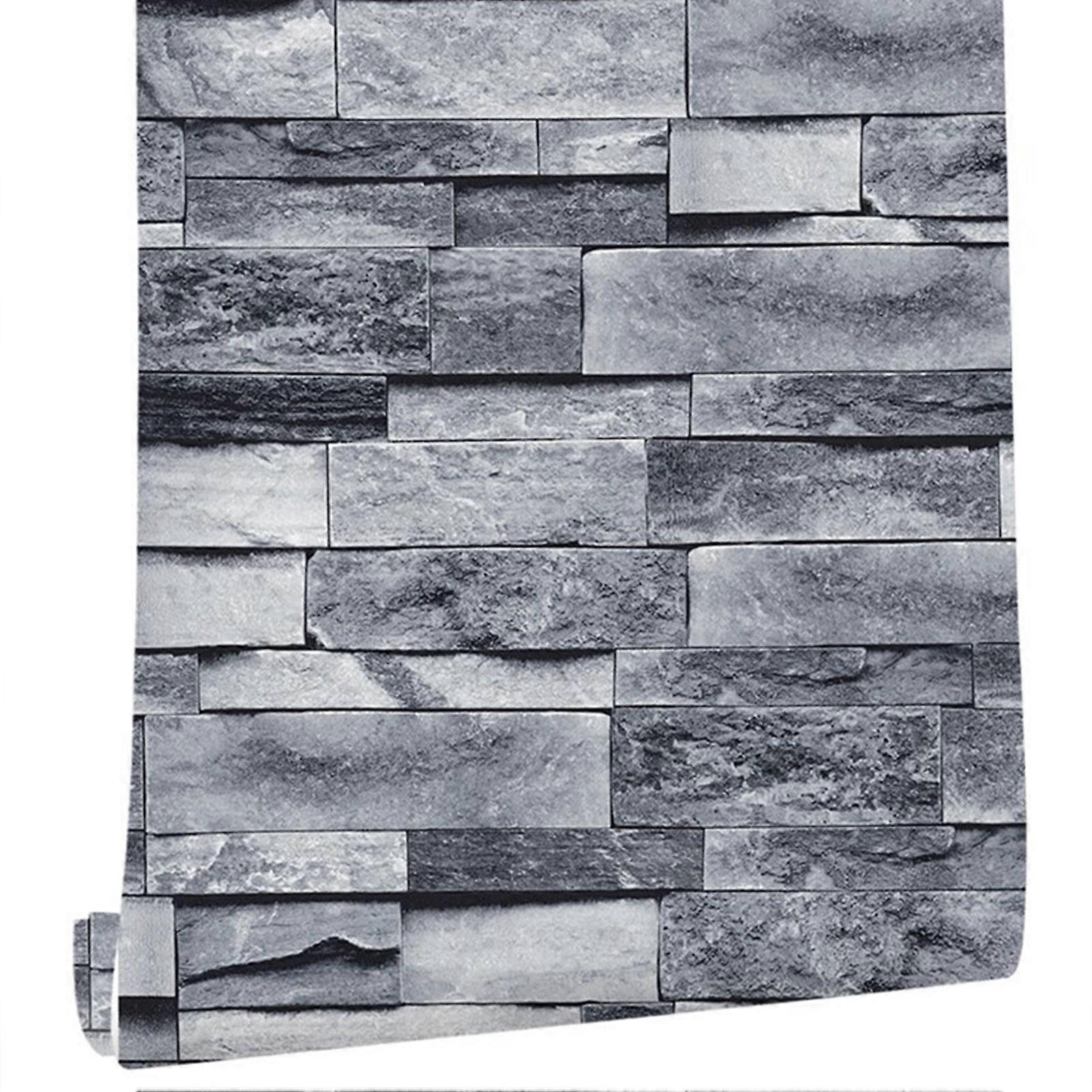 Self Adhesive Wallpaper 3D Simulation Brick Designed Thickened Paper Wall Stickers for Decoration