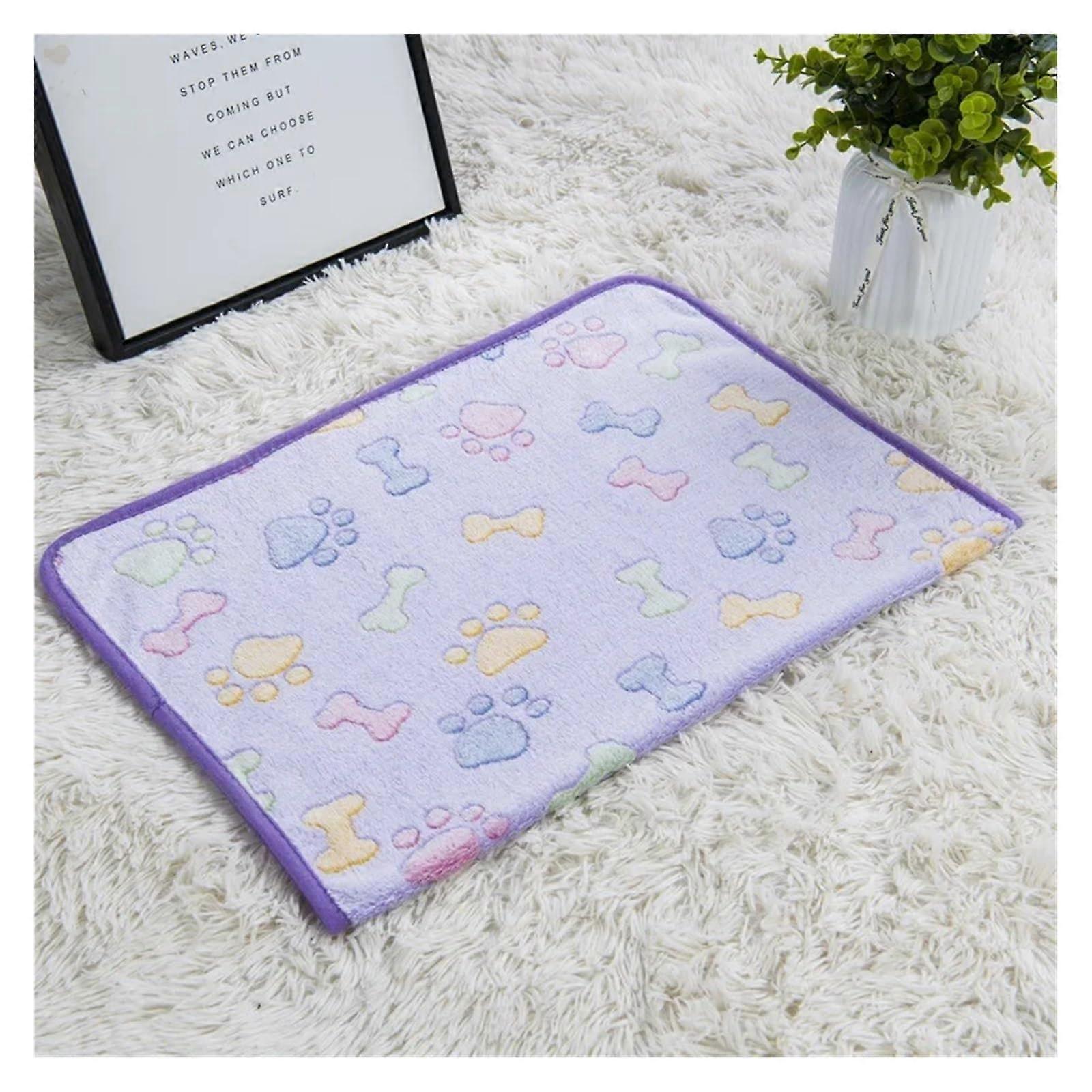 Soft Fluffy Pet Blanket, Cute Cartoon Pattern Pet Mat, Warm and Comfortable Blanket for Cat Dogs 16 L 104X76CM