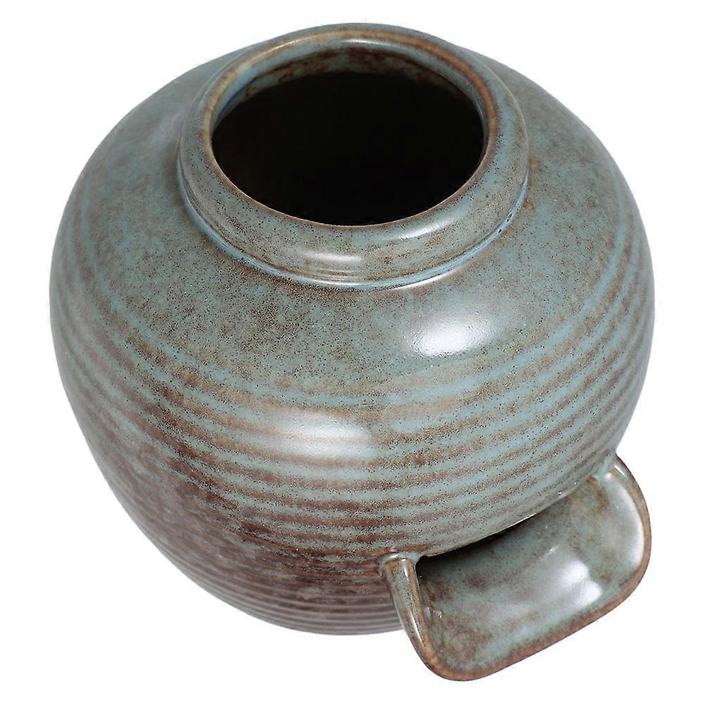 Ceramic Water Feature Front Yard Water Feature For Courtyard Backyard With Open-Top Design 13.00X12.00X11.50 Cm 1Pcs