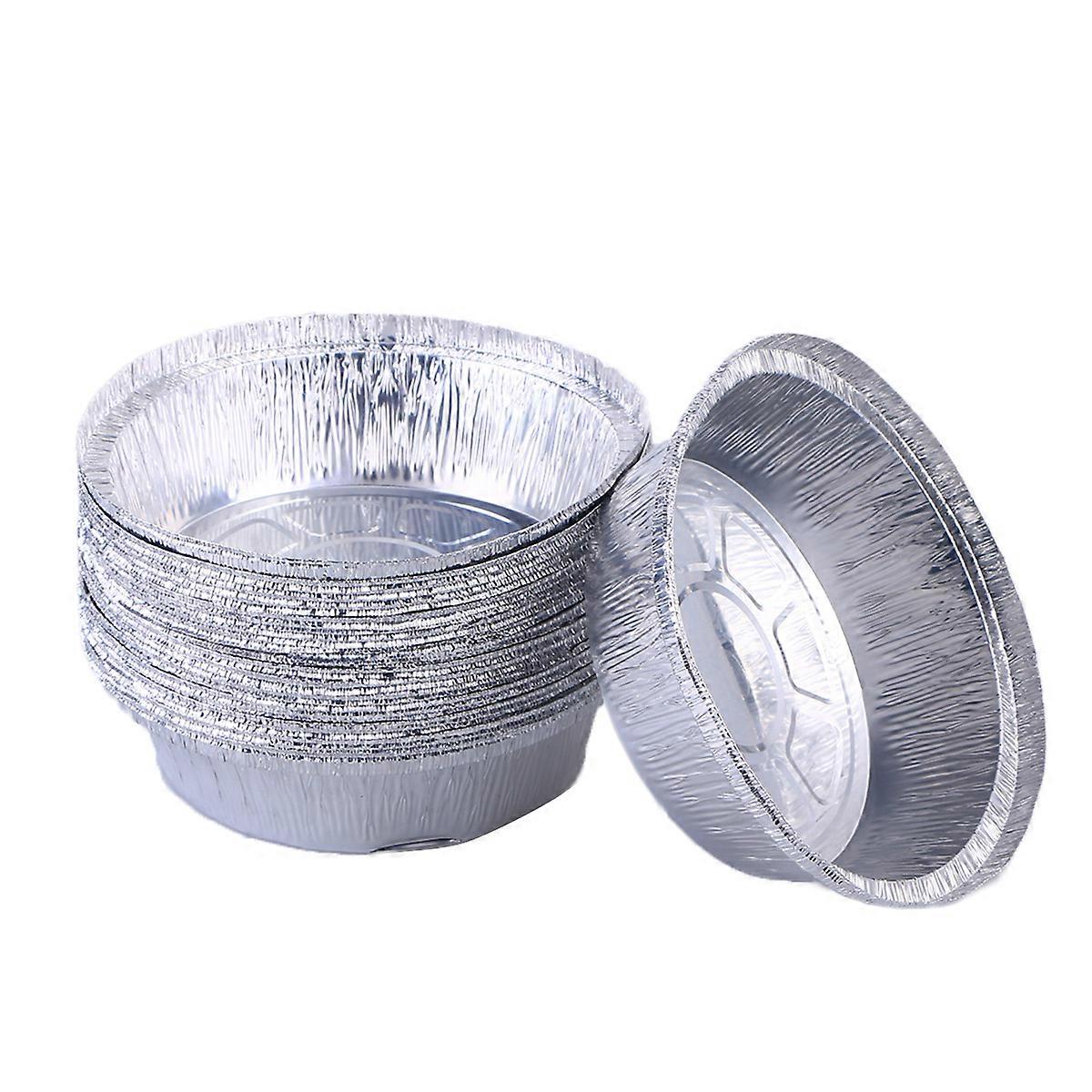 Aluminum Foil Plates for Cooking Enthusiasts Baking Reheating 6 Inch 30Pcs
