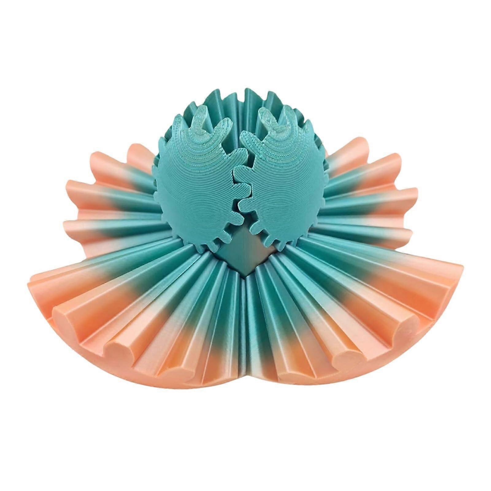 3D Printed Gear Ball Toy for Calming Playtime - Spin, Flip, Connect - Complex Gear Design, Durable Material, Interactive Fun