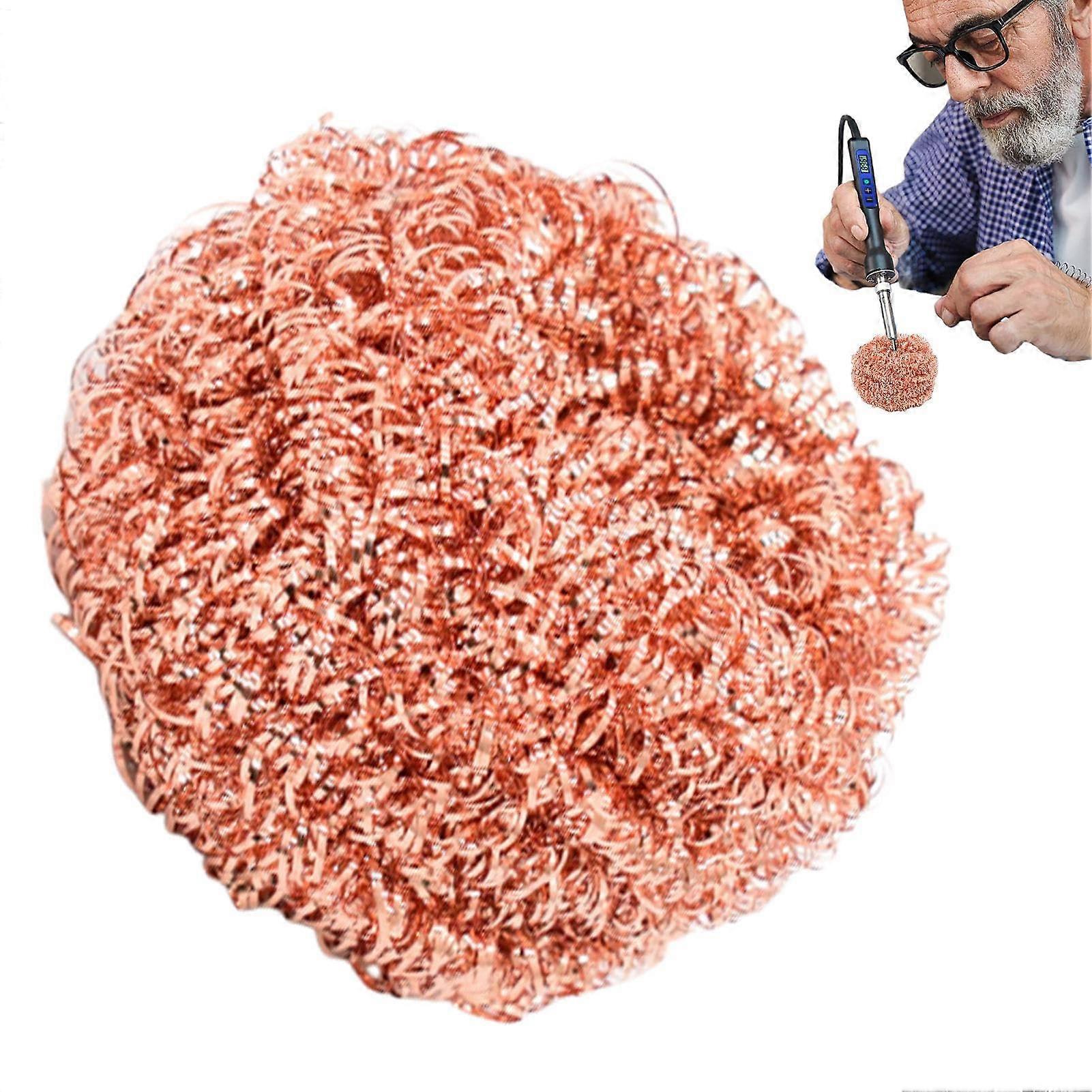 Soldering Tip Cleaning Wire Sponge - Heat-Resistant Cleaning Ball for Soldering Irons, Efficient Wire Sponge for Precision Maintenance