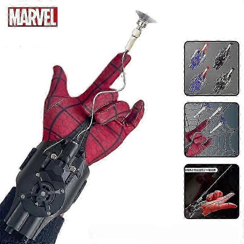 Spiderman Web Shooters Toys Spider Man Wrist Launcher Cosplay Peter Parker Accessories Props Gloves For Children
