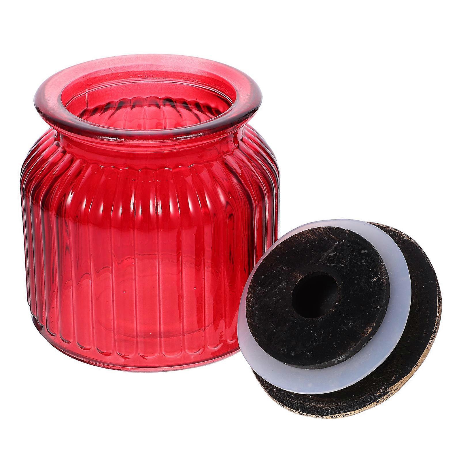 Mini Glass Airtight Storage Container with Resin Lid for Tea, Sugar & Dry Food Decorative Kitchen Storage Jar