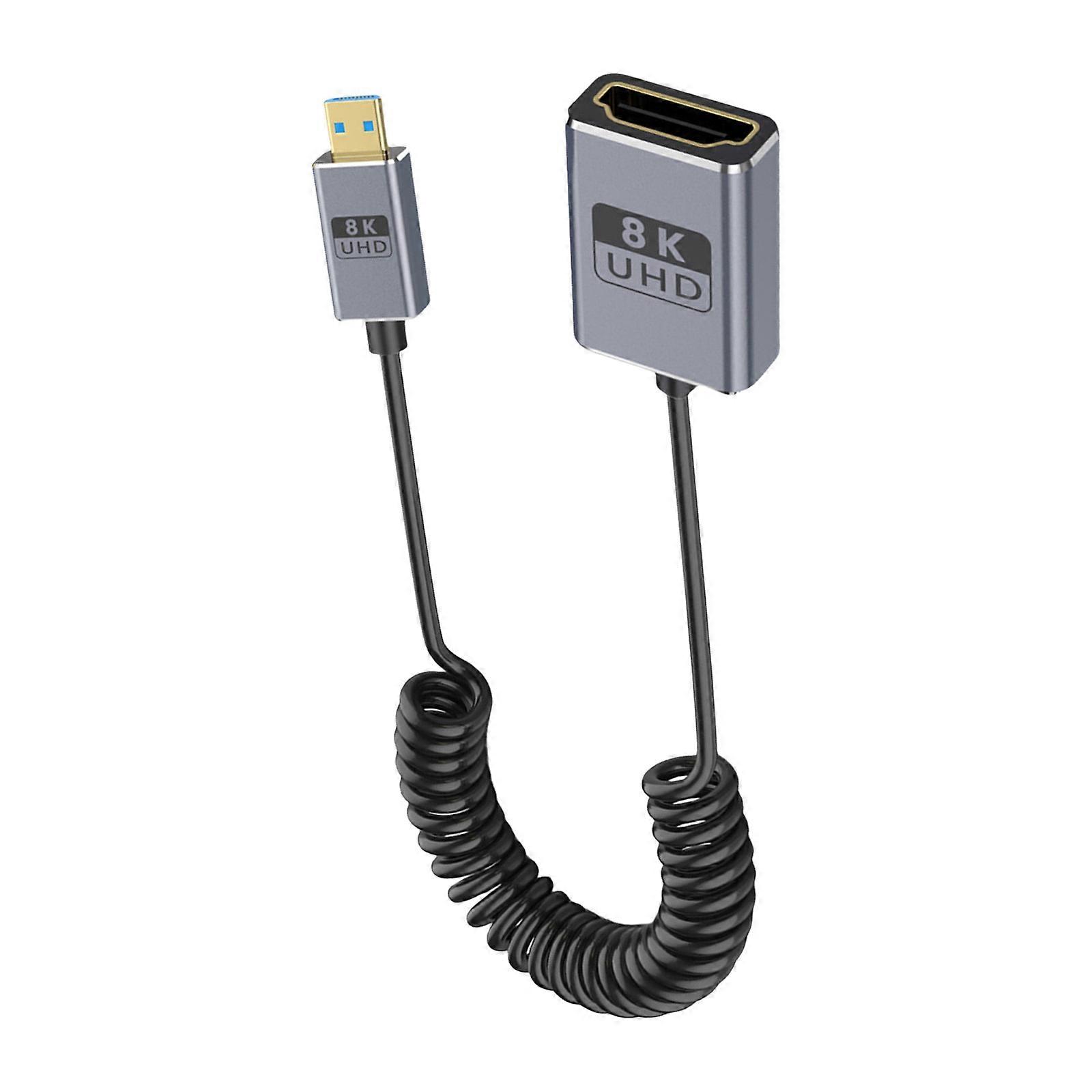 Flexible 2.1 Version Camara Cable 48Gbps Bandwidth Microed to Standard Dynamic 8K60Hz for Gaming Consoles Multicolor