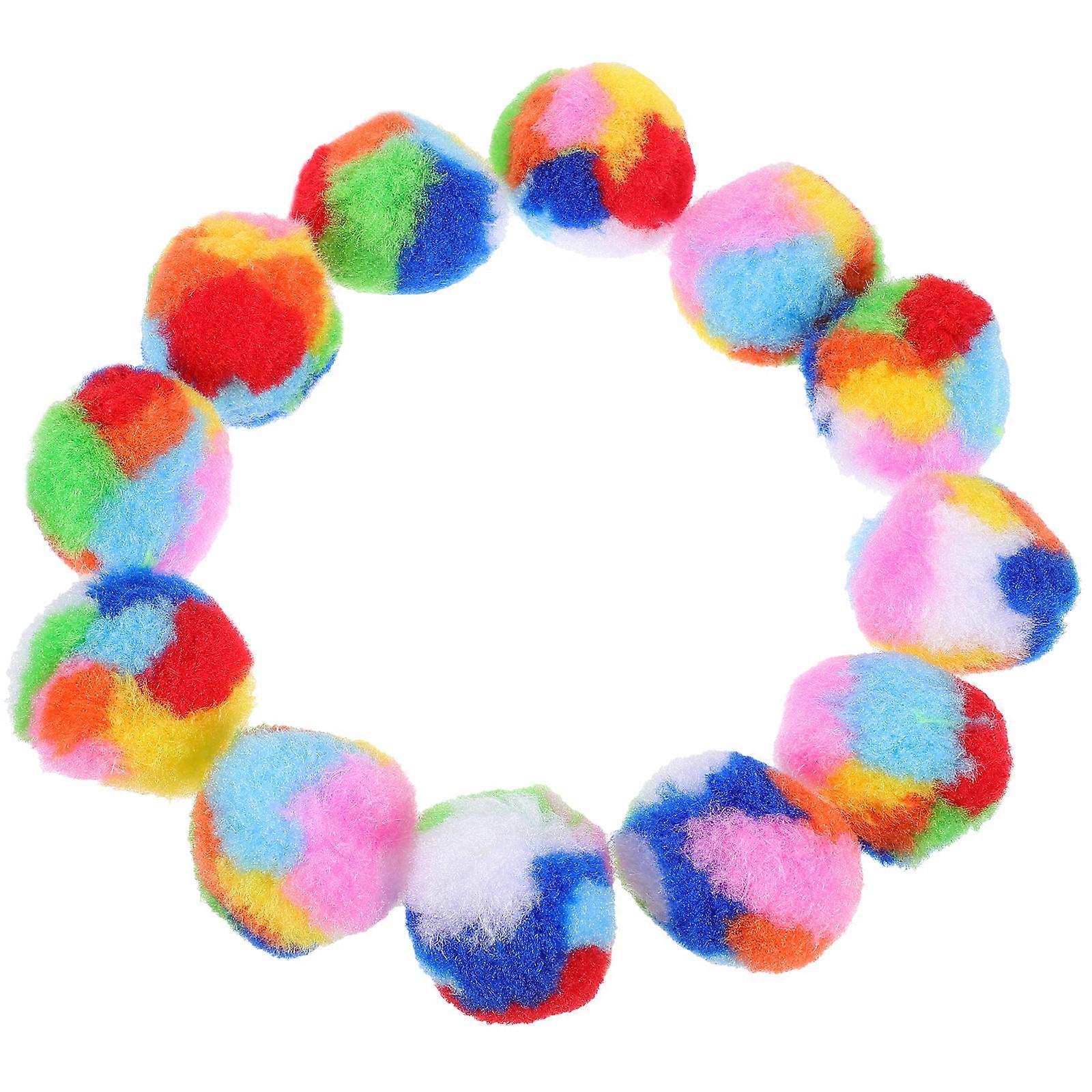 كرات لعبة القط الملونة منع الخدش متعة وقت اللعب الداخلي جولة 20 قطعة