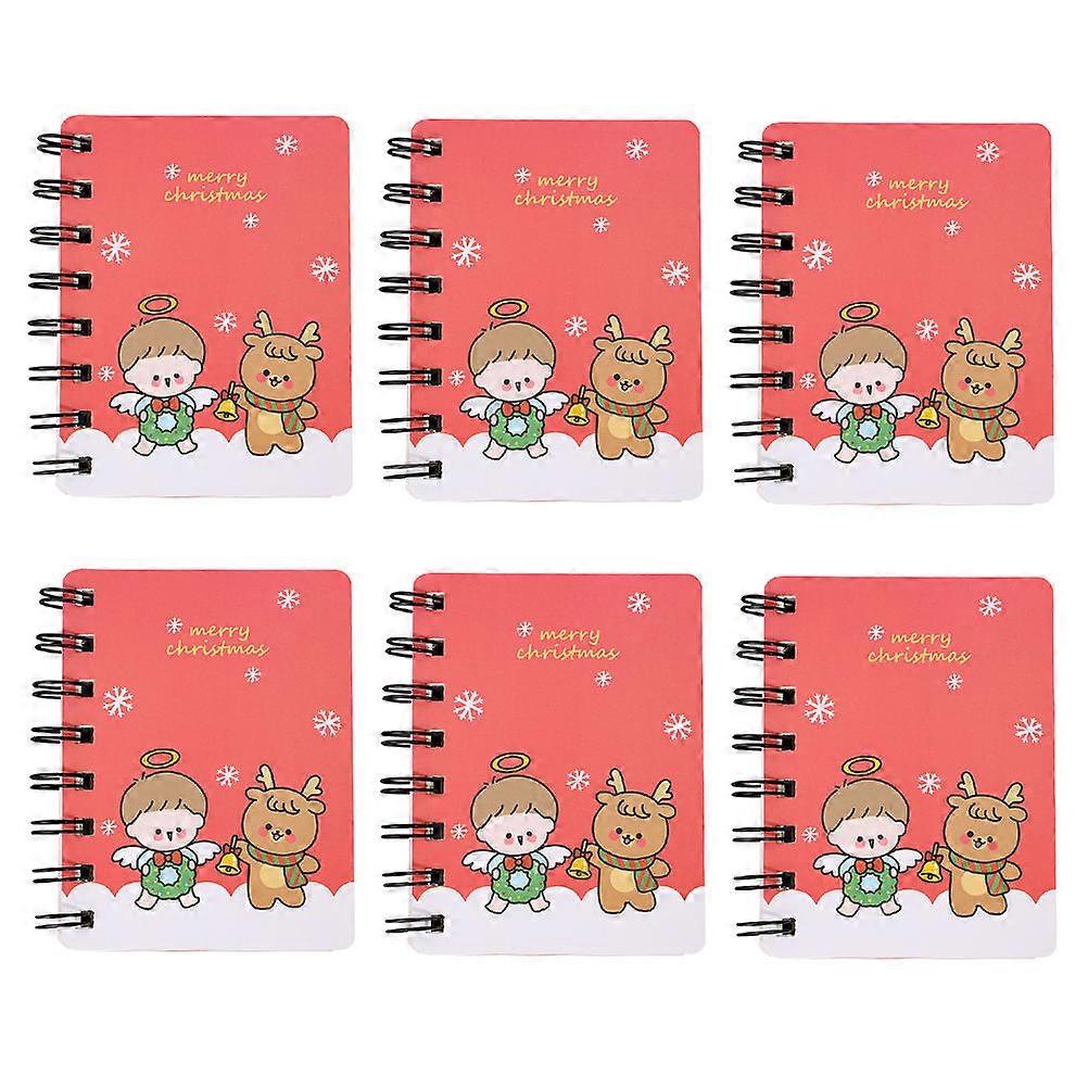 Lovely Coil Notebook Mini Coil Notebooks For School Activities Multi-Colored 10.5X8X2CM DIY Planning 6Pcs