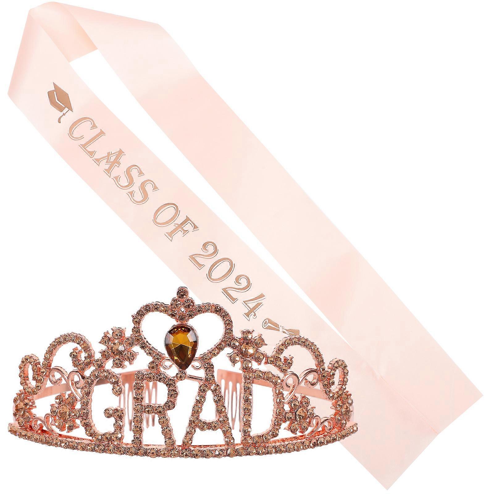 Crown Sash Kit Graduation Celebration Supplies Sash Design Students 1 Set
