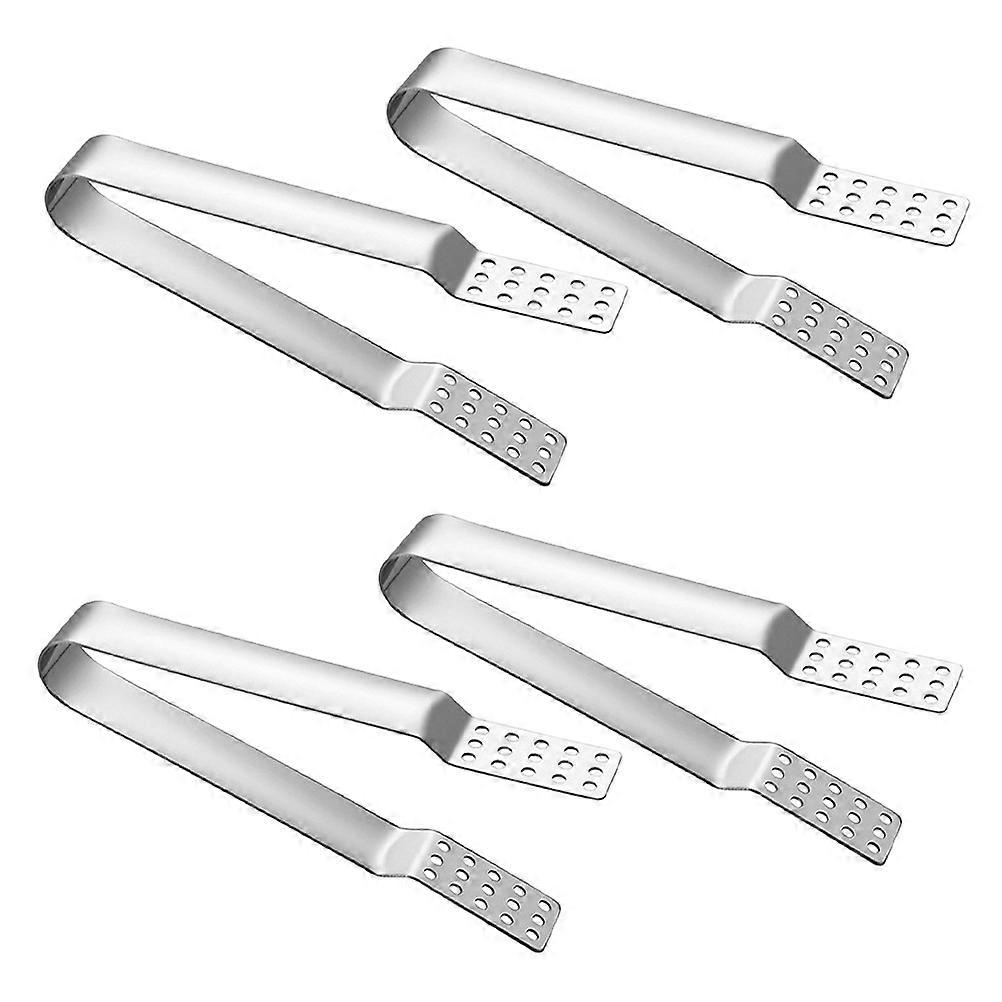 Stainless Steel Ice Clips Tea Bag Squeezer For Loose Leaf Kitchen Tool Silver 4Pcs
