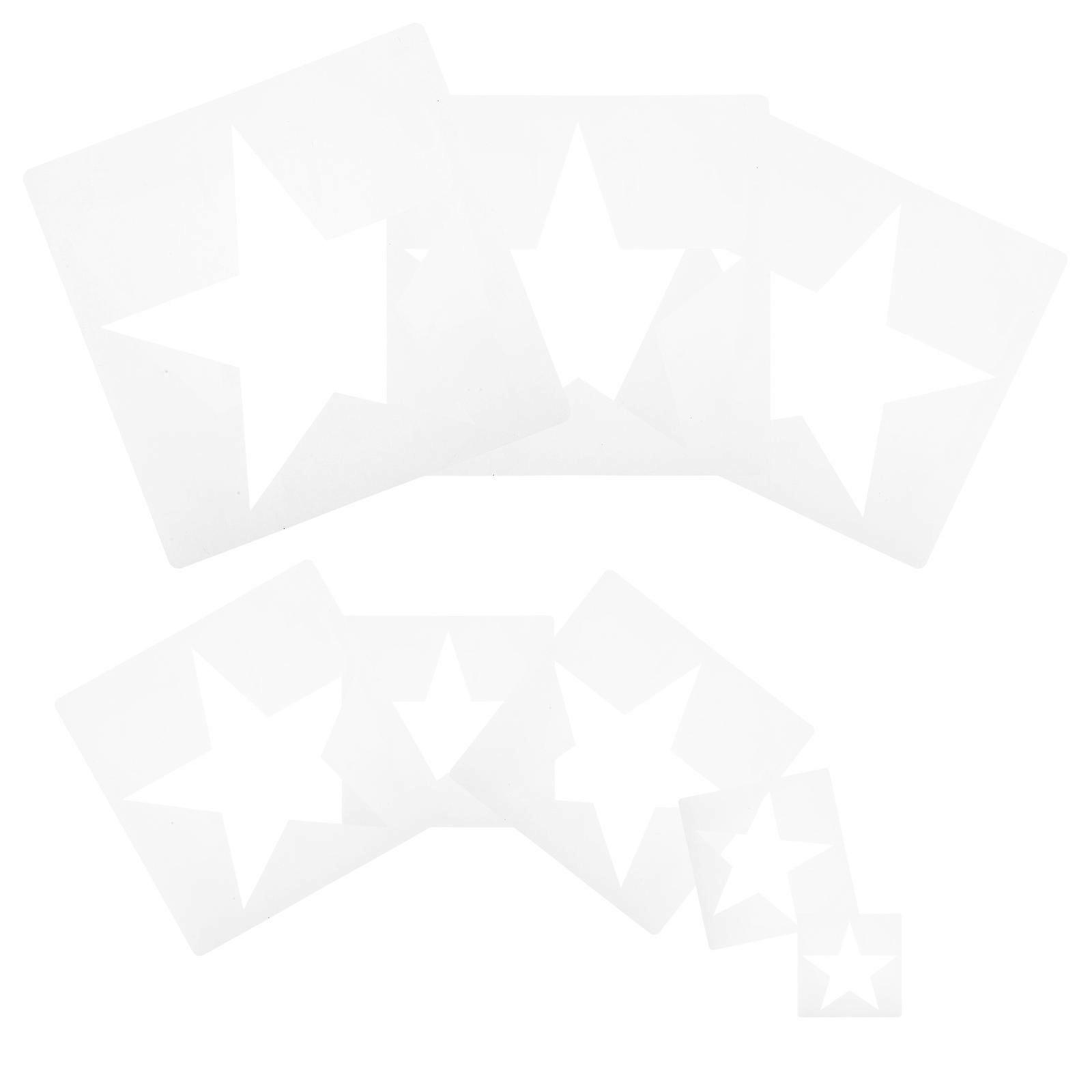 8 Piece Star Shape Stencil Set for Painting, Reusable Templates for Fabric, Wall Art, Crafts, and Home Decor Projects