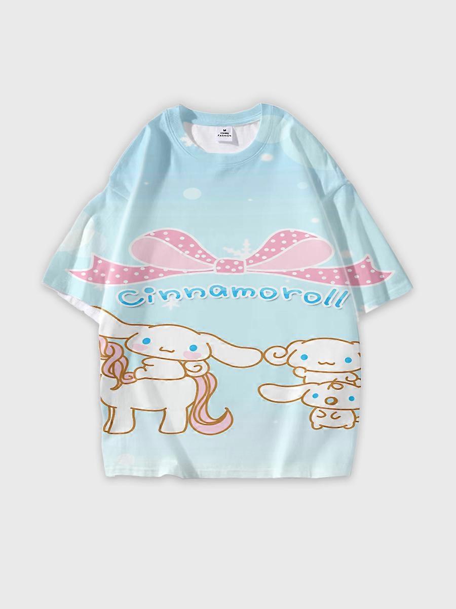 T-shirt short sleeve round neck summer casual loose E2425