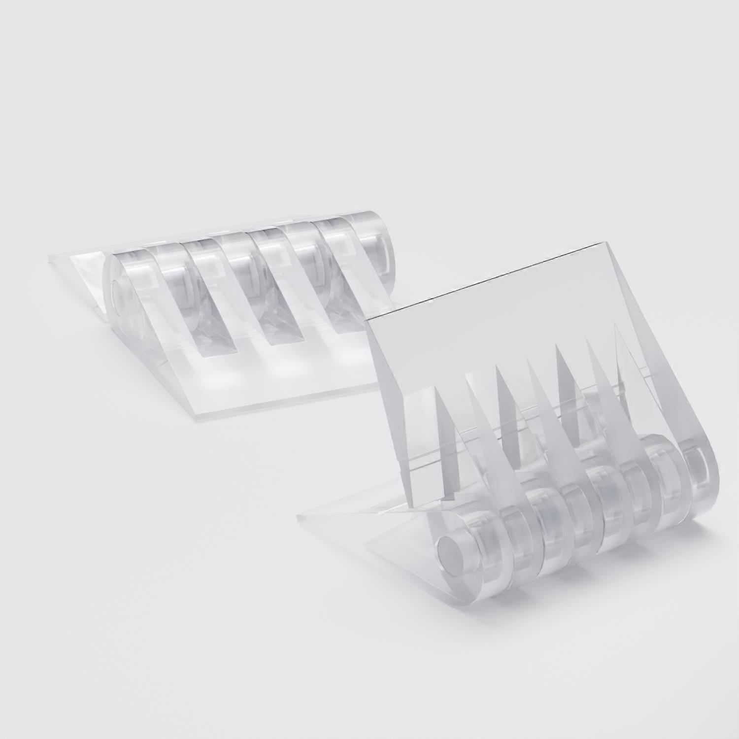 4x Clear Acrylic, Monster Piano Hinges