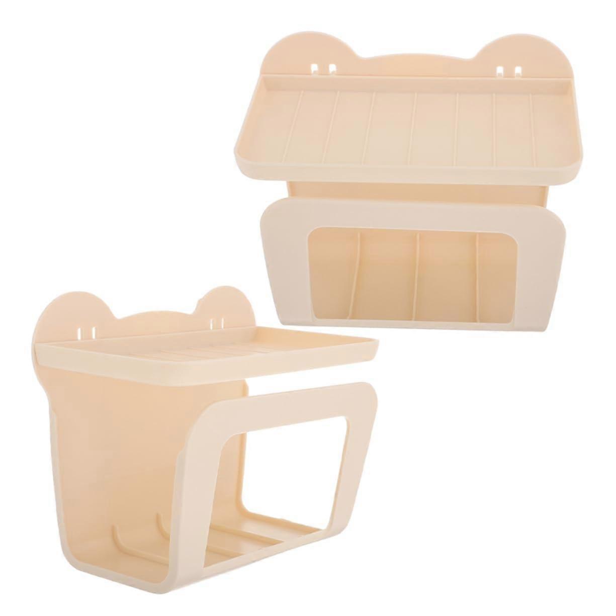 2 pieces wallmounted tissue box holder for bathroom and practical wipe dispenser for cosmetic tissues and toilet paper