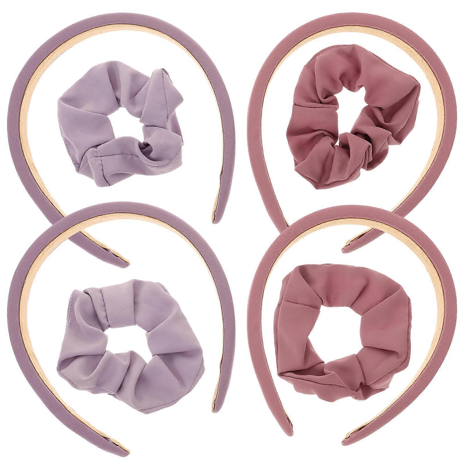 Compact Head Bands 1 Set for Parties and Concerts Assorted Color Elastic 8Pcs