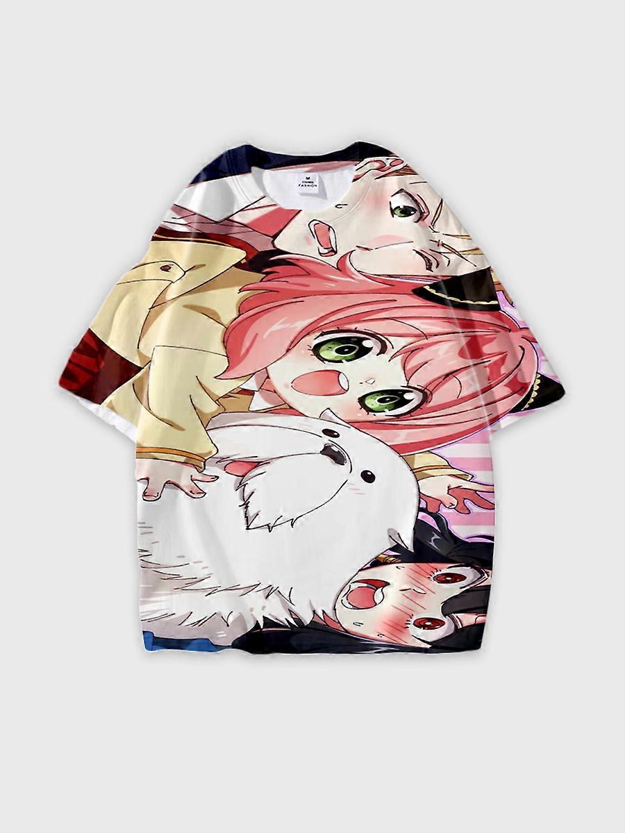 T-shirt round neck Cartoon Pattern loose short sleeve P2921