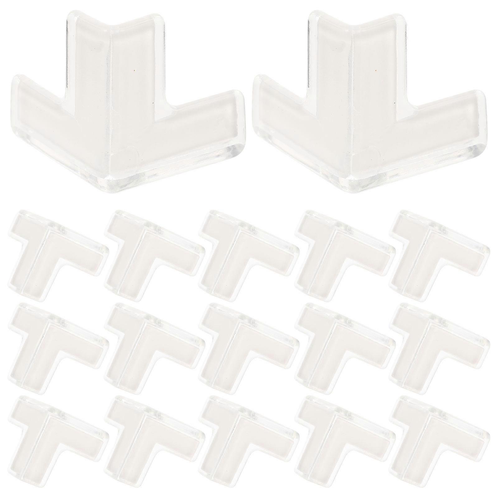 Safe PVC Corner Protectors Table Corner Anti-Collision Guard Safety Assurance Childproofing Transparent 1.3×1.3×1.3in 20Set