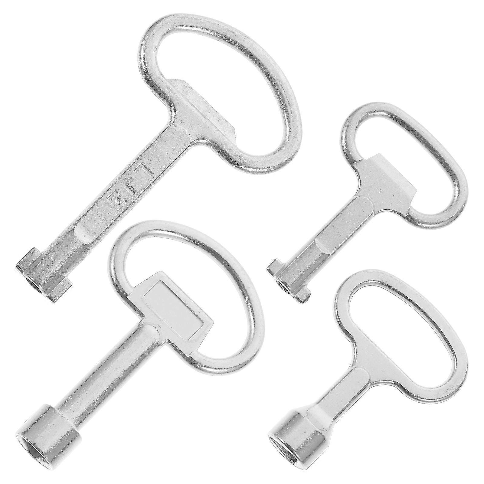 4pcs Multi Functional Utility Triangle Spanner Keys for Elevators, Gas, and Radiators – Essential Tool for Electrical and Plumbing Applications