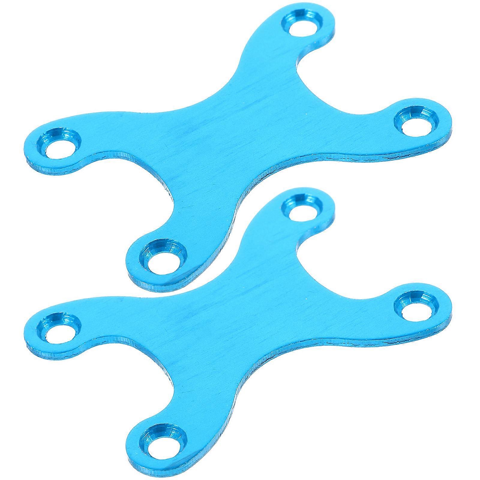 Skateboard Gasket, 2pcs Aluminum Longboard Deck Protector Prevent Sink Protective Sinking Hardware Skateboard Washer Support (Blue)