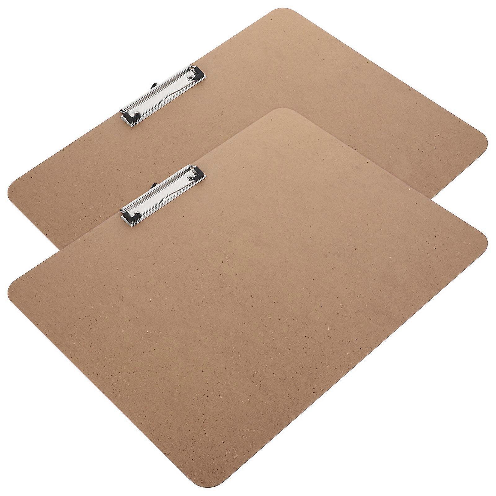 Clipboard Holder Portable Drawing Board For Sketching Outdoor Fieldwork Data Recording Light Brown 17.7X13.6X0.1In 2Pcs