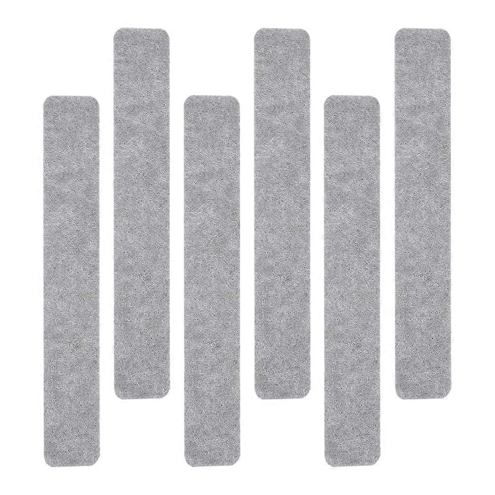 Felt Bulletin Board Strips 6Pcs Soft Memo Notice Board Decoration Light Grey Ideal For Classroom And Home