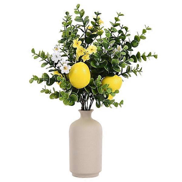 (5 lemons) Spring and summer decoration eucalyptus lemon two-color flowers (bouquet)