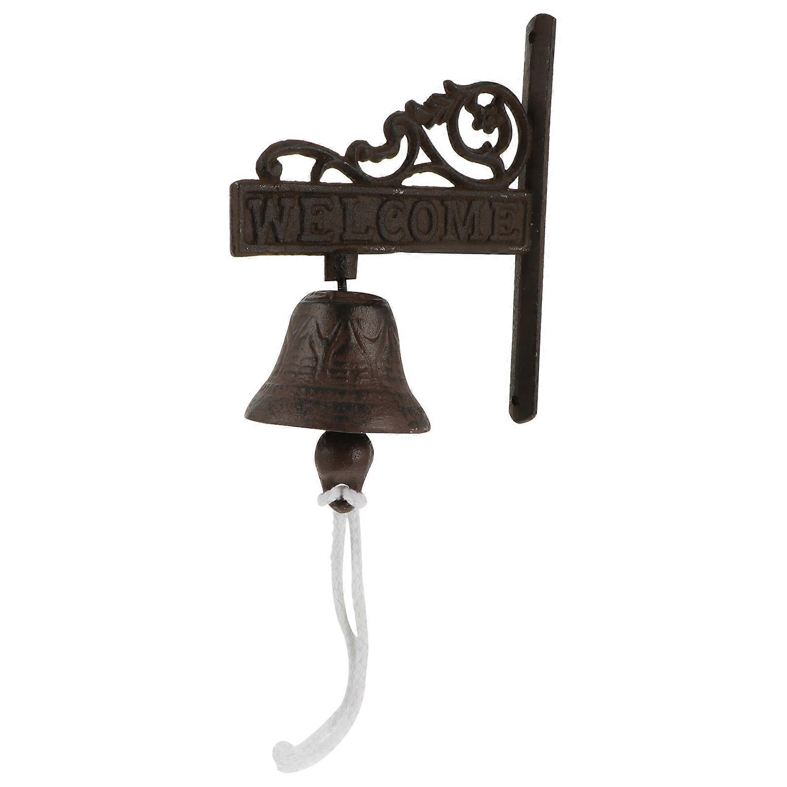 Wall Mounted Dinner Bell Iron Bells For Home Coffee Shop 14x13.5x7.5cm Manually Shaking 1Pack